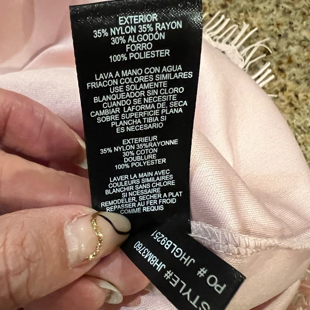 Jessica Howard Blush Pink Lace Dress 3/4 Sleeve Knee Length Size 12 - Picture 10 of 10